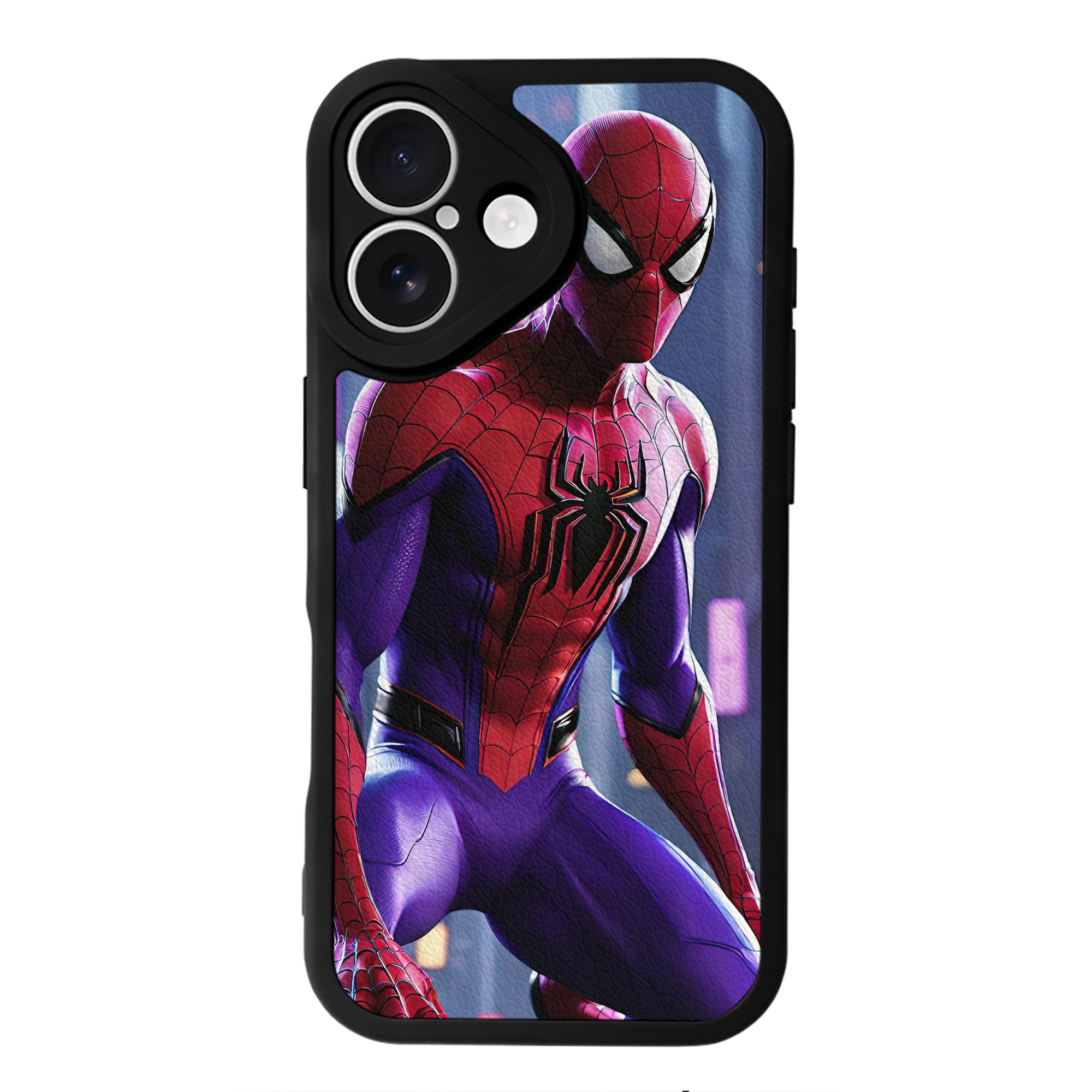 Spider Man スパイダーマン 【iPhone 16シリーズ対応】シリコンスマホケース（レザー調） 材質：シリコン